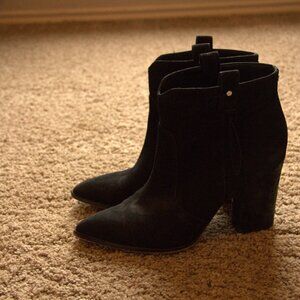 Sam Edelman Niomi Nubuck Western Booties, Size 9